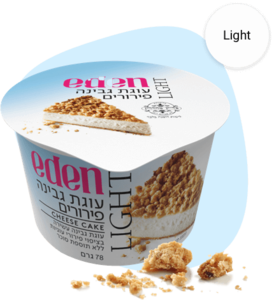 עוגת גבינה פירורים לייט קינוחי עדן 78 גרם