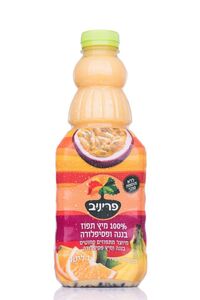 שייק מיץ תפוז בננה ופסיפלורה 1 ליטר