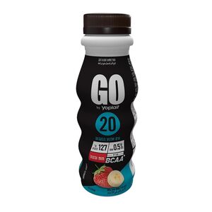 משקה יוגורט GO 20 עם תות בננה מועשר בחלבון 1% 250 מ"ל