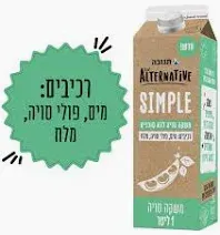 משקה סויה ללא סוכרים 1 ליטר