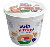 קוטג' תנובה עם שום שמיר 5% שומן 250 ג'