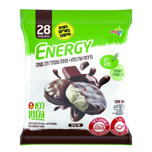 פריכיות אנרג'י עם תחתית שוקולד חלב כשל''פ 80 ג'